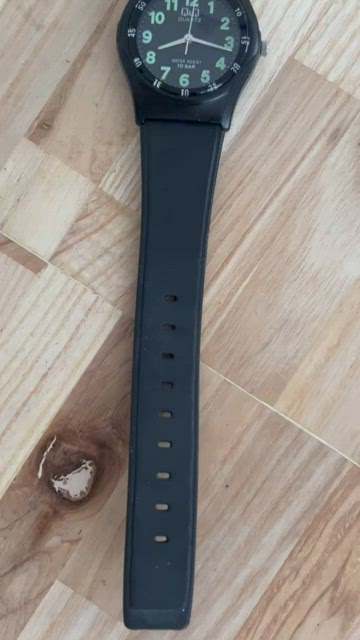 Q&Q | Accessories | Qq Ladies Watch Black Rubber Strap And 