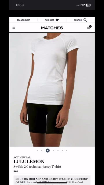 White Swiftly 2.0 technical-jersey T-shirt, lululemon