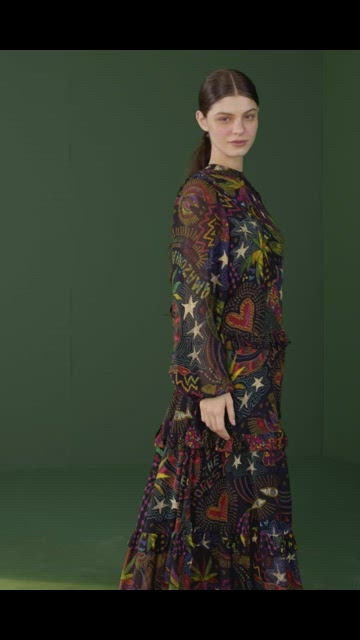 chinese dress ladies Amazonia Maxi by FARM Rio