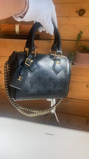 Louis Vuitton, Bags, Louis Vuitton Limited Edition Speedy Bb Black  Monogram Ink Lambskin Ghw