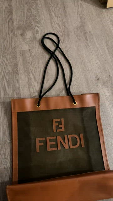 Fendi Vintage Large Tote Shopping Bag 