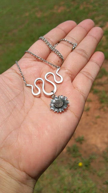 Journey Changeable Charm Holder Necklace (shown with a Swimming