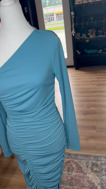 Michael Costello x REVOLVE Kylee Midi Dress in Dusty Blue