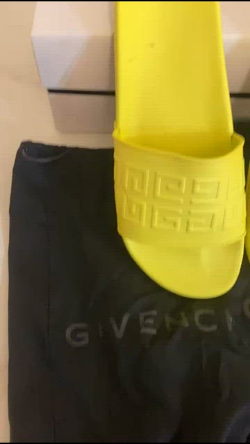 Givenchy | Shoes | Bright Yellow 4g Embossed Givenchy Slides  display picture 2