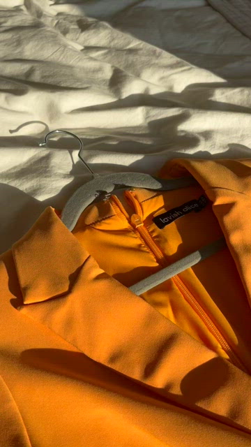 lavish alice wrap blazer dress orange Lavish Alice wrapped blazer dress in orange, Only
