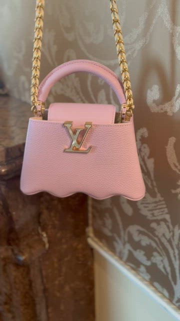 m ✨ on X: the pink mini louis vuitton capucines bag   / X