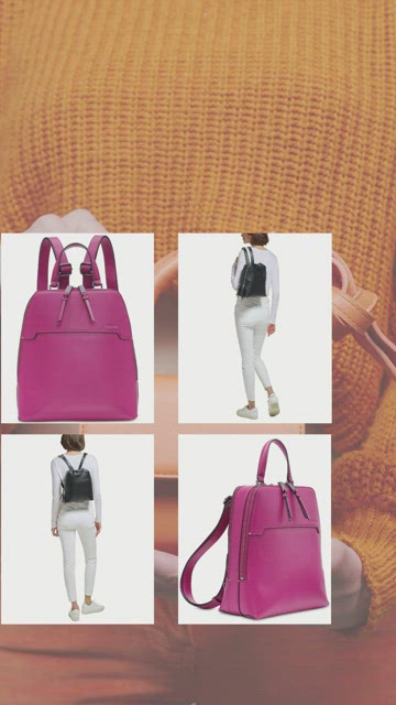 Calvin Klein Jasper Zip-Around Backpack Raspberry Radiance Women\'s Bag Calvin Klein Jasper Mini sac à bandoulière pour femme  main image 3