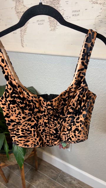 House Of CB Jacqueline Leopard Print Devore Corset NWOT