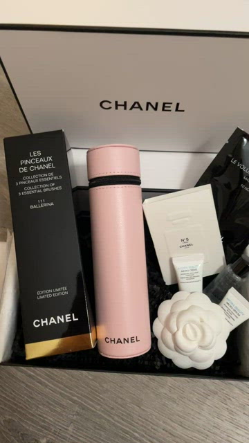 Used] Chanel Pouch & Makeup Brush Set LES PINCEAUX DE CHANE Black Nylon  ref.429447 - Joli Closet