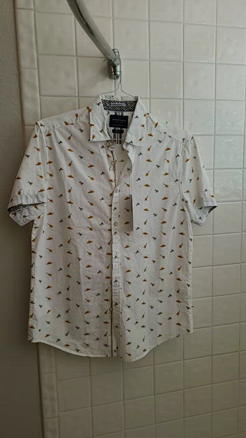 Denim & Flower Ricky Singh Tropical Viscose Men’s Shirt Size M NWT $44
