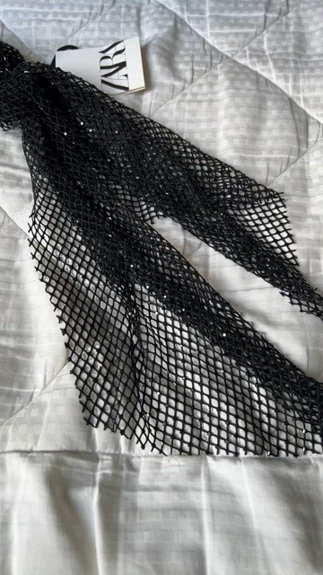 Zara | Accessories | Nwt Zara Mesh Rhinestone Headband Scarf  display picture 3