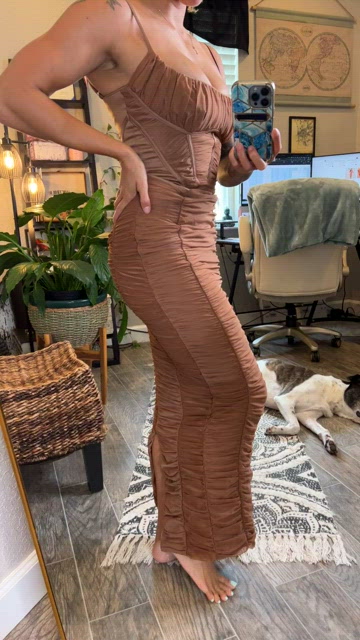 lilian mocha corset maxi dress HOUSE OF CB 'Lilian' Mocha Corset Maxi Dress NWOT