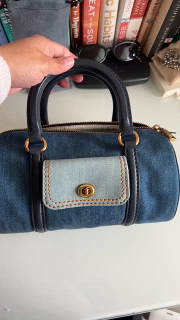 Coach Denim Barrel Bag