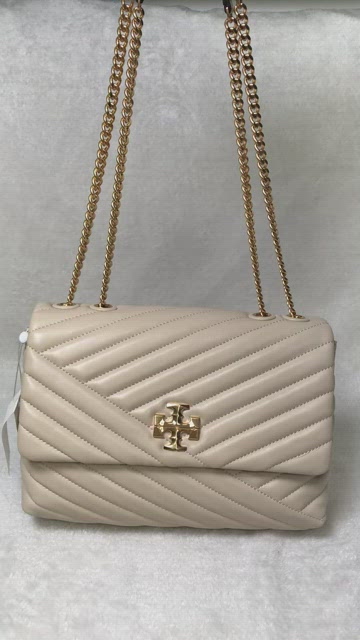 6403 TORY BURCH Kira Chevron Circle Bag NEW CREAM