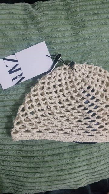 ZARA BEADED CAP ECRU Hats and Caps for Women | ZARA United States main image 3