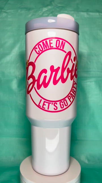 Barbie Girl LETS GO PARTY Movie Pink Tumbler 40 oz Stanley tumbler with  hand car on Mercari in 2023