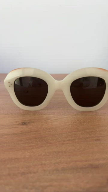 Celine lola white round thick frames sungl… Celine | Accessories | Celine Lola White Round Thick Frames  main image 4