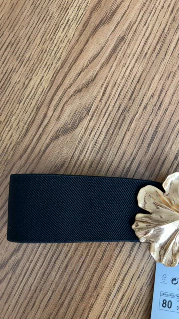 Zara Gold and Black Floral Belt Zara | Accessories | Zara Gold Flowers Stretch Belt | Poshmark main image 4