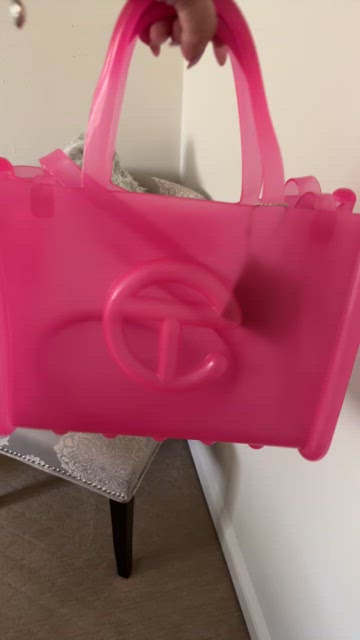 Melissa x TELFAR Medium Jelly Shopping Bag - Pink Totes, Handbags -  WTELG28093