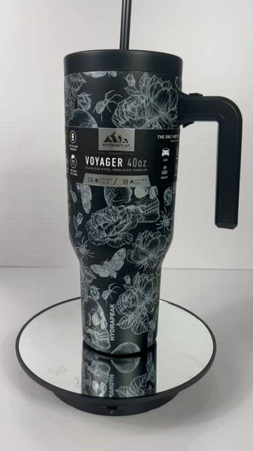 Hydrapeak Kitchen | Hydrapeak Voyager 40oz Tumbler: White Skull | Color: Black/White | Size: 40oz | Helenyan16's Closet