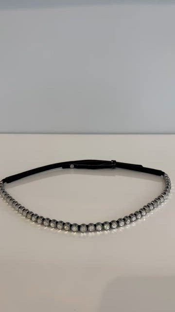 BLACK EMBELLISHED PEG HOLE O/S BELT NWOTS! GARGOYLE BELLS Women Rhinestone Western Belt for Jeans Bling  main image 3