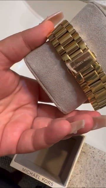 Never-adjusted Michael Kors large face Runway Watch with Pavé face Michael Kors Runway Crystal Pave Watch - MK-5544 | The RealReal main image 3