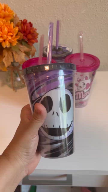 Disney The Nightmare Before Christmas Acrylic Carnival Cup with Lid and  Straw