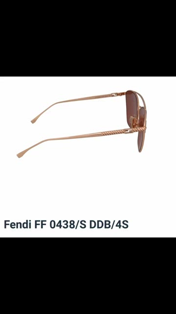 NEW Fendi FF0438/S Sunglasses – Rose-Gold Frame / Red Polarized Lenses NEW FENDI FF0438/S SUNGLASSES – ROSE-GOLD FRAME / RED  main image 3