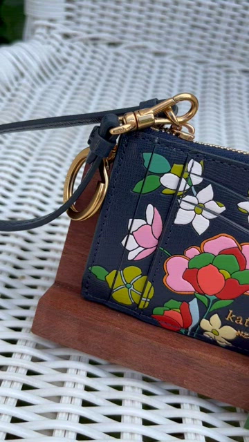 Kate Spade Morgan Flower Bed Embossed Card Case Wristlet - KB248 PS9