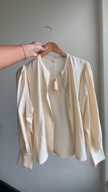 NWT Doen Docia Cream Eyelit outlet Blouse Size: XL