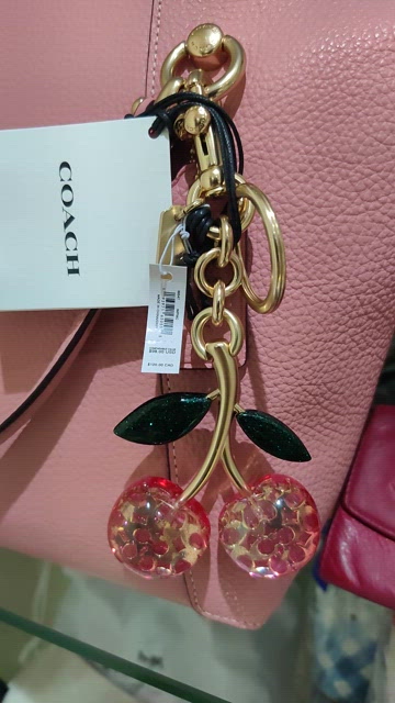 公式完売【Coach】cherry バッグチャーム Cherry Bag Charm