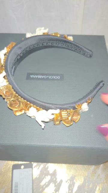 Dolce and Gabbana  little cherubs black crystal headband Dolce & Gabbana | Accessories | Dolce And Gabbana Little  main image 2