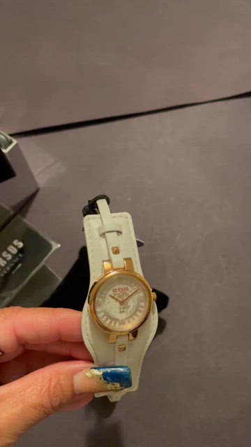 Versus Versace 30 mm ladies white leather watch rose gold color BNWT Versus Versace Women main image 4