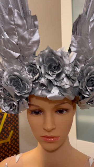 Statement Goddess headdress  wing headdress in silver made from Germany Accessories | Statement Goddess Headdress Wing Headdress In  main image 3