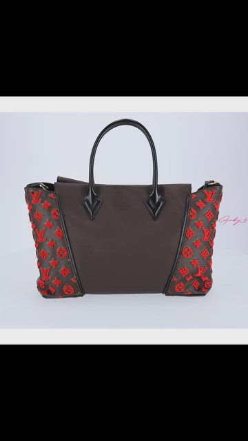 Louis Vuitton Cuir Orfevre Veau Cachemire GM W Tote Chocolate Brown Red  Multi