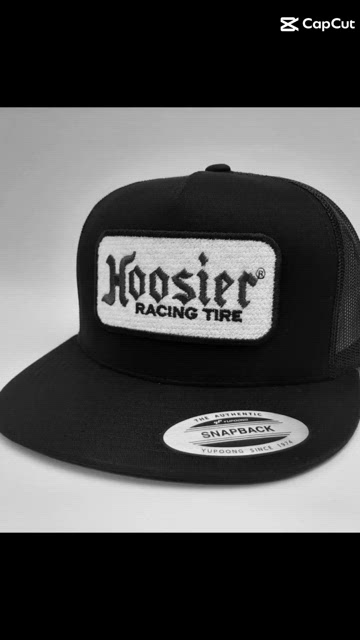 HOOSIER Retro Vintage Style Patch Trucker Hat Cap Racing Tires NHRA Classic Cars Retro Hoosier Racing Tires Trucker Hat - PM Outfitters – PM  main image 4