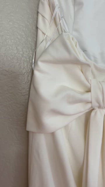 Fabulous Phenomenon White Strapless Bow Midi Dress