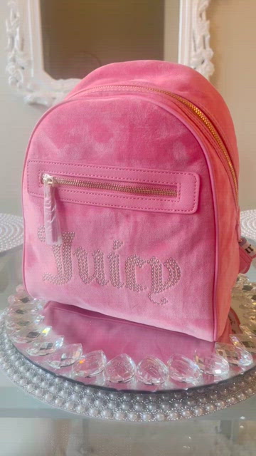 juicy couture velour mini backpack New Black Purse Bag  Purse Hut New White Blue Juicy Couture