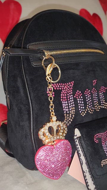 Juicy Couture Ombré Backpack Diamond Bling Logo Heart Charm NWT Juicy Couture | Bags | Brand New Juicy Couture Backpack  main image 2