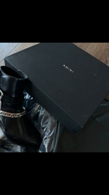 AMIRI Black Buckle Chain Smooth Leather Boots Size EU 44 / US 11 AMIRI | Shoes | Amiri Black Buckle Chain Smooth Leather  main image 4