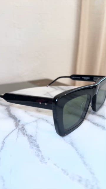 THOM BROWNE BLACK/GREEN ACETATE UNISEX SUNGLASSES TBS415-52-01AF Thom Browne | Accessories | Thom Browne Blackgreen Acetate  main image 2