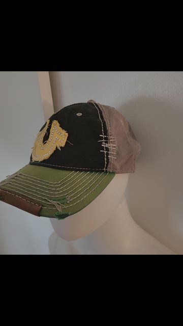 True Religion Rare Vintage Distressed Horseshoe Embellished Strap Back Hat True religion vintage horseshoe - Gem main image 4