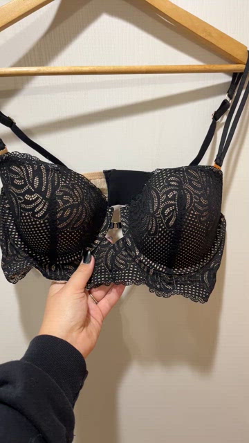 Aerie black and nude lace bra