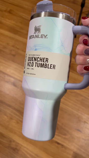 The Quencher H2.0 FlowState 30 oz Tumbler Skins | Stormy Marble Skin for Stanley The Quencher H2.0 FlowState 30 oz Tumbler | Carbon Fiber | Custom