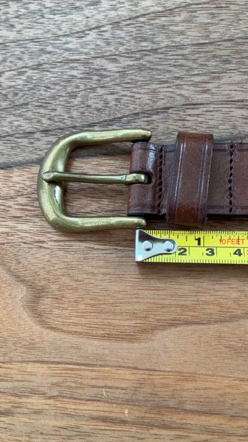 Classic Leather Belt Brass