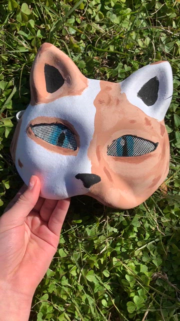 Toyvian 2pcs Mask Halloween Fox Therian Mask Cosplay Costume Half Face  Animal Furry Party Halloween Eye Cat Masks Halloween Costumes - Yahoo  Shopping