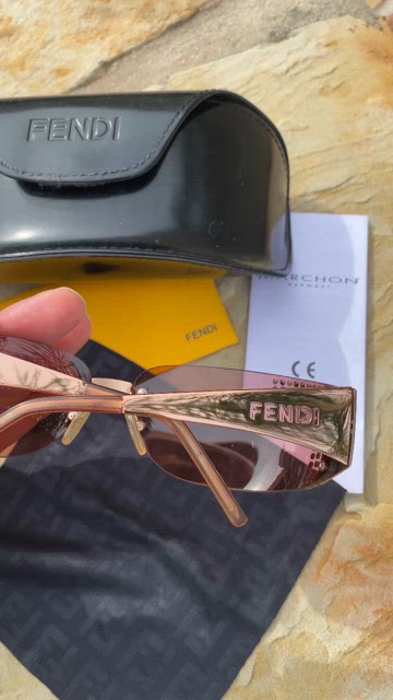 Y2K Fendi rose rhinestone sunglasses Y2K Fendi rose rhinestone sunglasses main image 2
