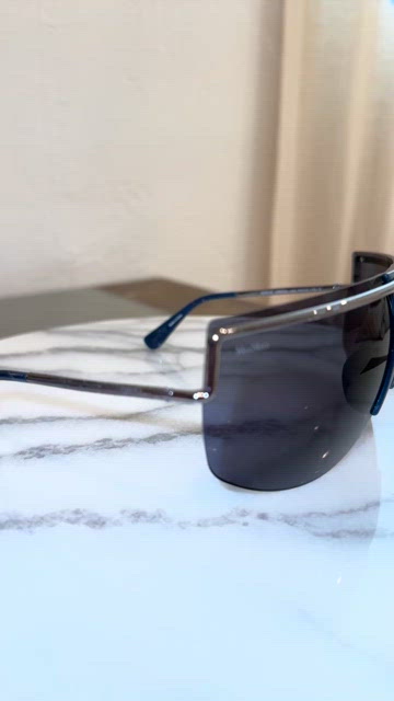 MAXMARA SOPHIE SHIELD SHINY BLUE/BLUE MIRRORED SUNGLASSES MM0050 Max Mara Sunglasses MM0050 SOPHIE 90X Silver Blue Woman 70  main image 2