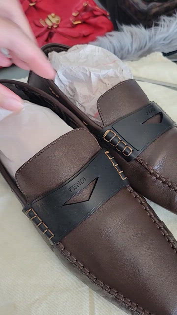Fendi | Shoes | Fendi Zucca Moccasin Logo Leather Loafer For  display picture 1