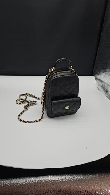 chanel cc day backpack quilted caviar mini Black | myGemma Buy Chanel Quilted CC Mini